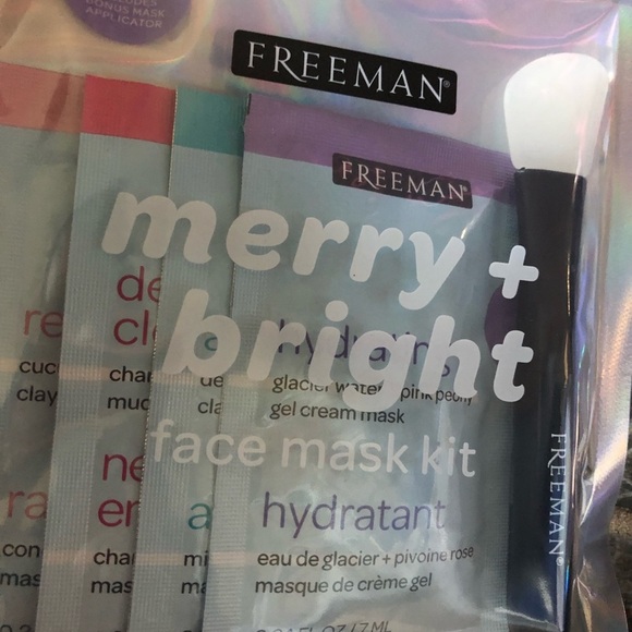 5piece Freeman beauty glow sheet masks kit with applicator & passport holder new - Picture 7 of 15